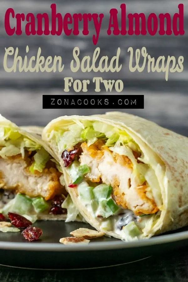 cranberry almond chicken salad wraps dinner for two