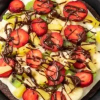 Fruit Brownie Pizza