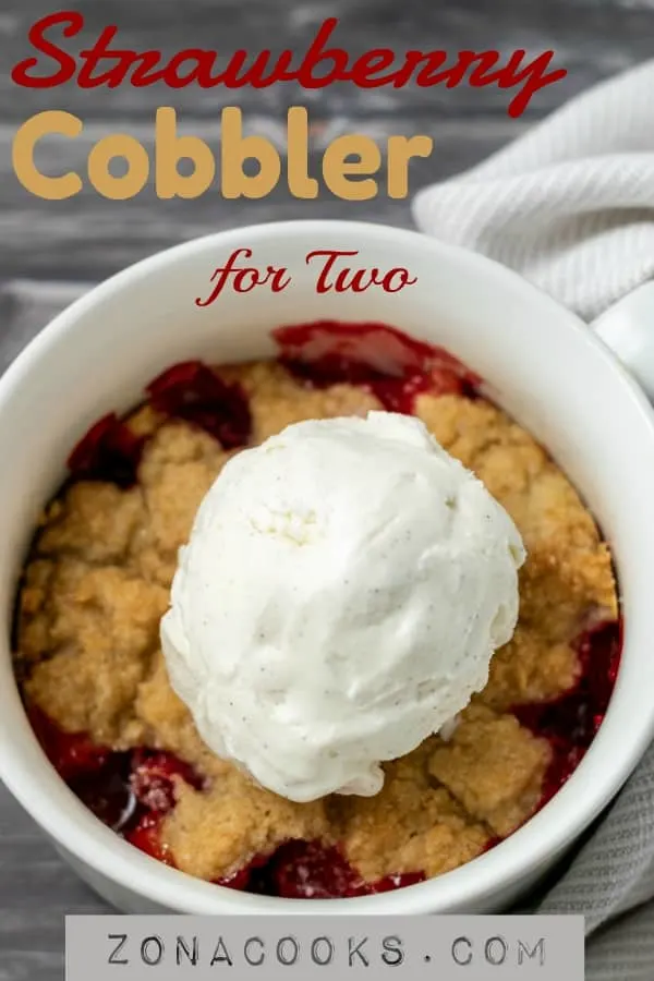 Strawberry Cobbler dessert for two