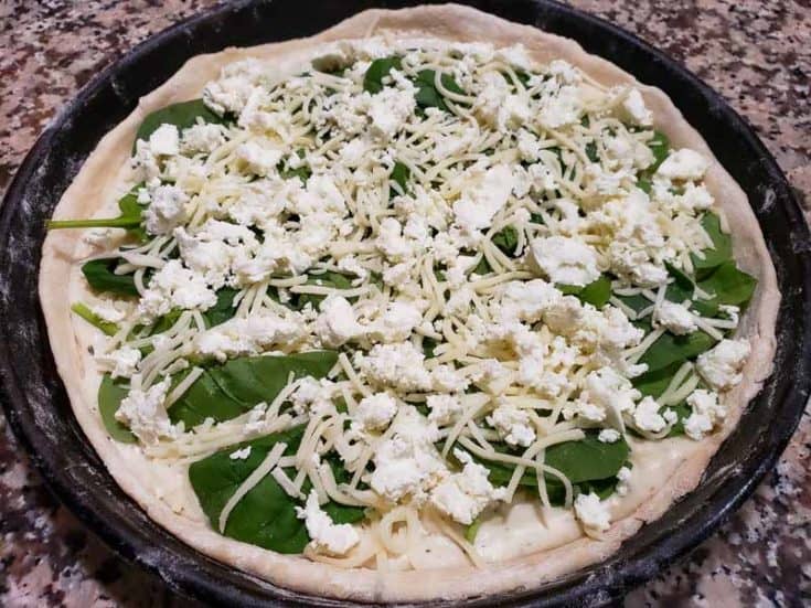 Goat Cheese and Spinach Pizza • Zona Cooks