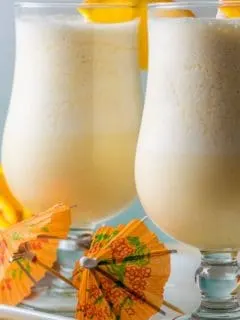 Orange Cream Slushes in two tall glasses.