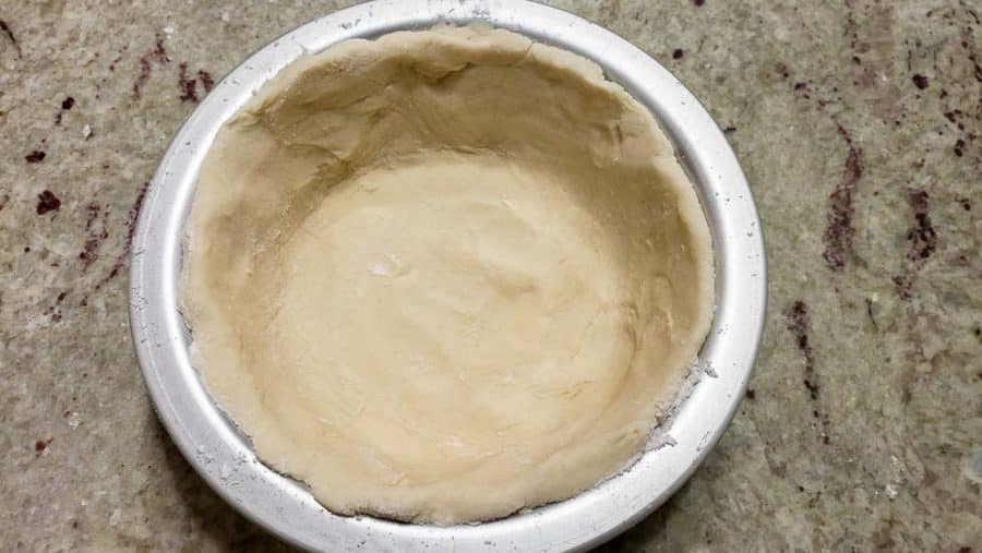pie crust pressed into a pie pan