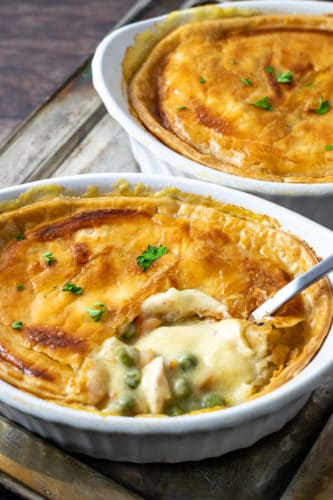 Best Ever Creamy Chicken Pot Pie (for Two) • Zona Cooks