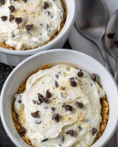 No Bake Chocolate Chip Cheesecake