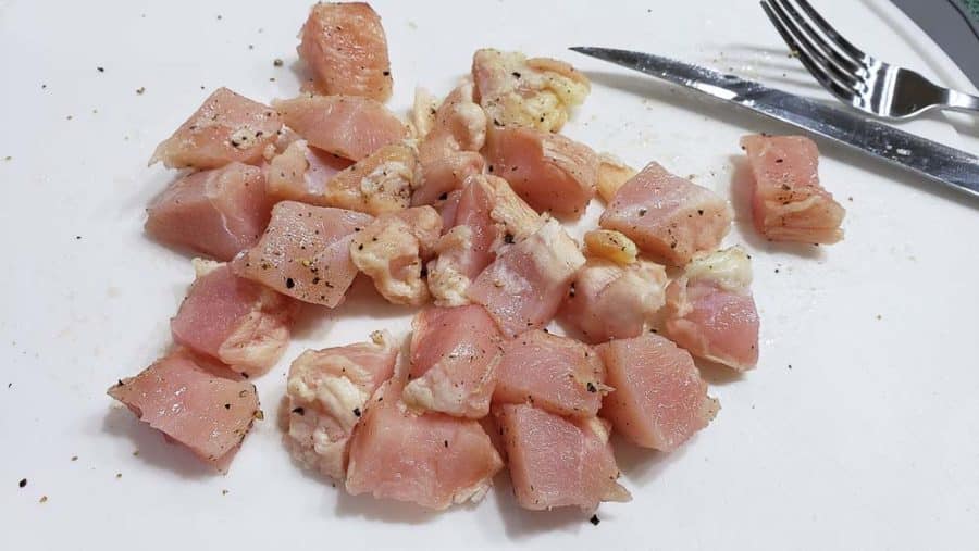 boneless chicken cut into cubes