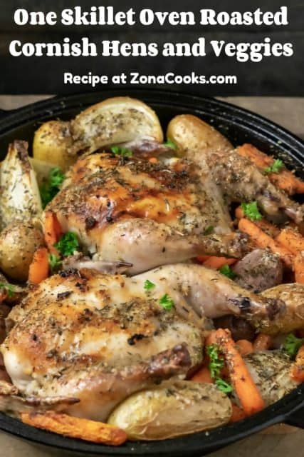 Roasted Cornish Hen with Vegetables • Zona Cooks