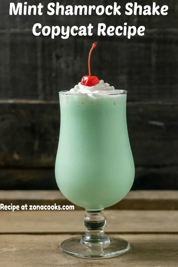 5 Ingredient Mint Shamrock Shake in a tall glass.
