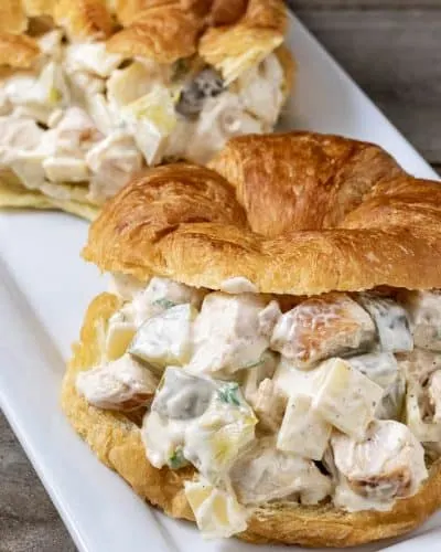 Swiss Cheese Dill Pickle Chicken Salad Sandwiches