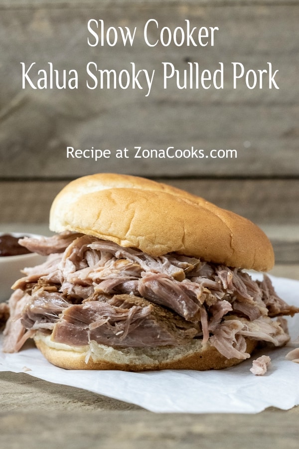 Slow Cooker Smoky Pulled Pork (3 ingredients) • Zona Cooks