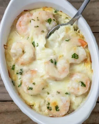 Shrimp Scampi Pasta Bake