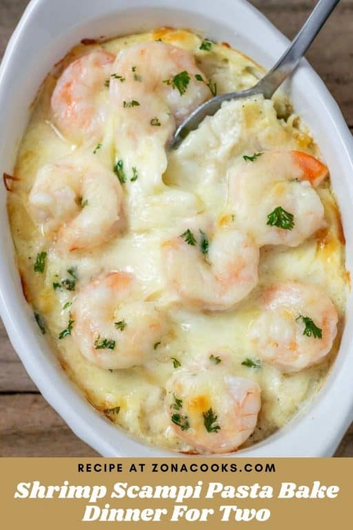 Easy Baked Shrimp Scampi Pasta Recipe for Two • Zona Cooks