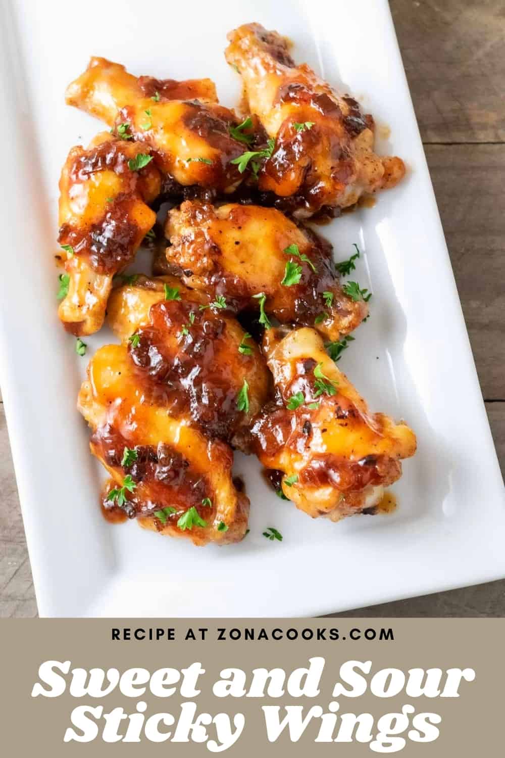 Sweet and Sour Sticky Wings for Two • Zona Cooks