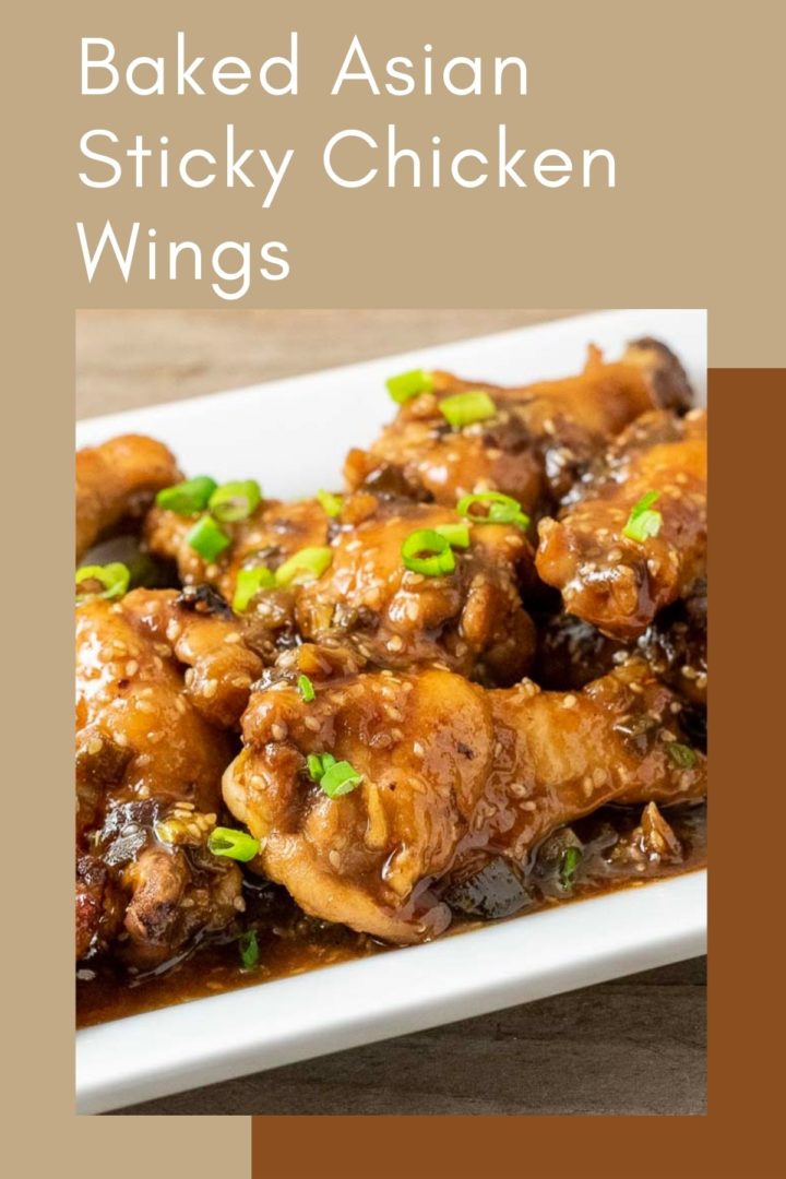 a platter full of Baked Asian Sticky Chicken Wings.