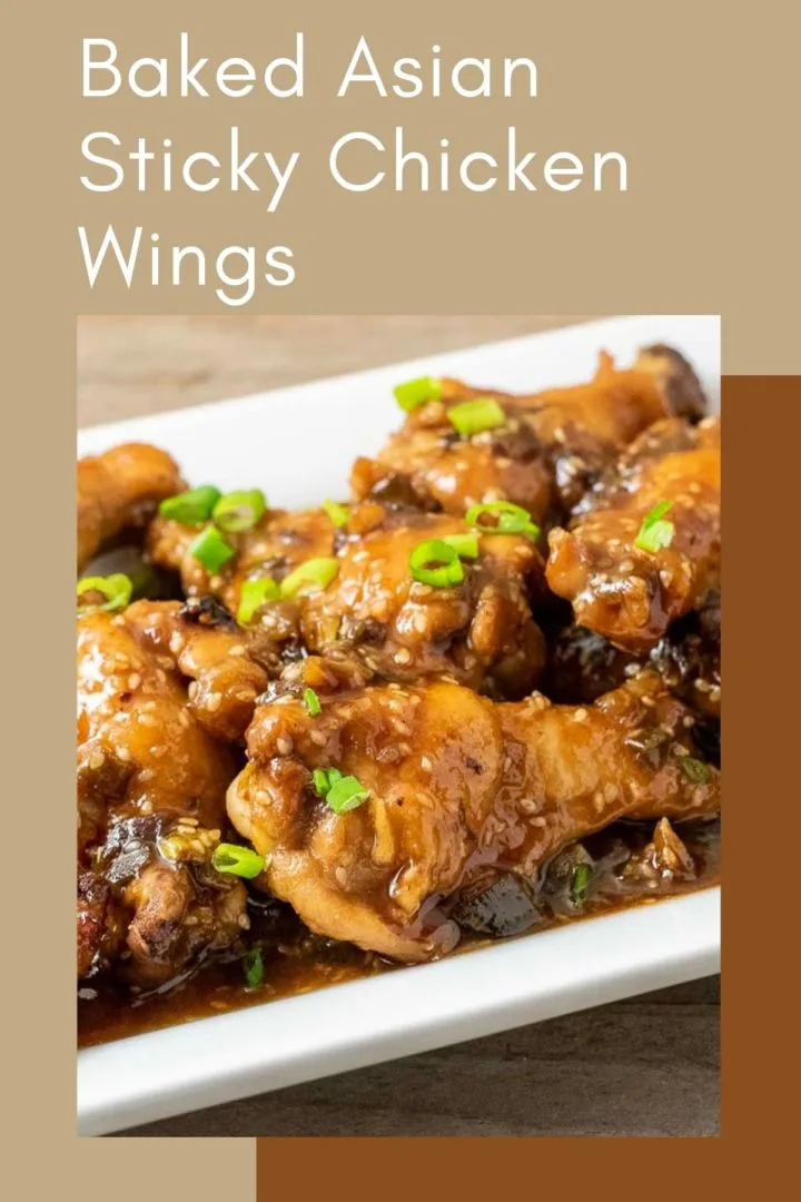a platter full of Baked Asian Sticky Chicken Wings.