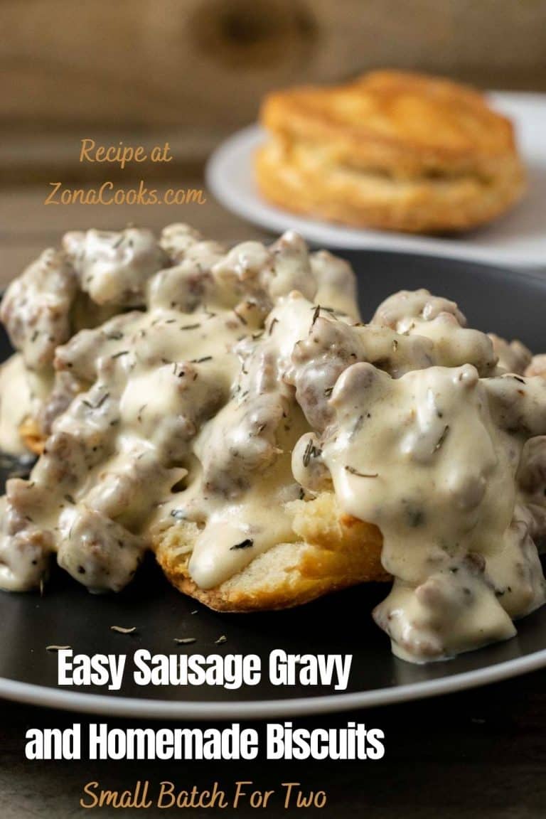Easy Sausage Gravy and Homemade Biscuits (30 minutes) • Zona Cooks