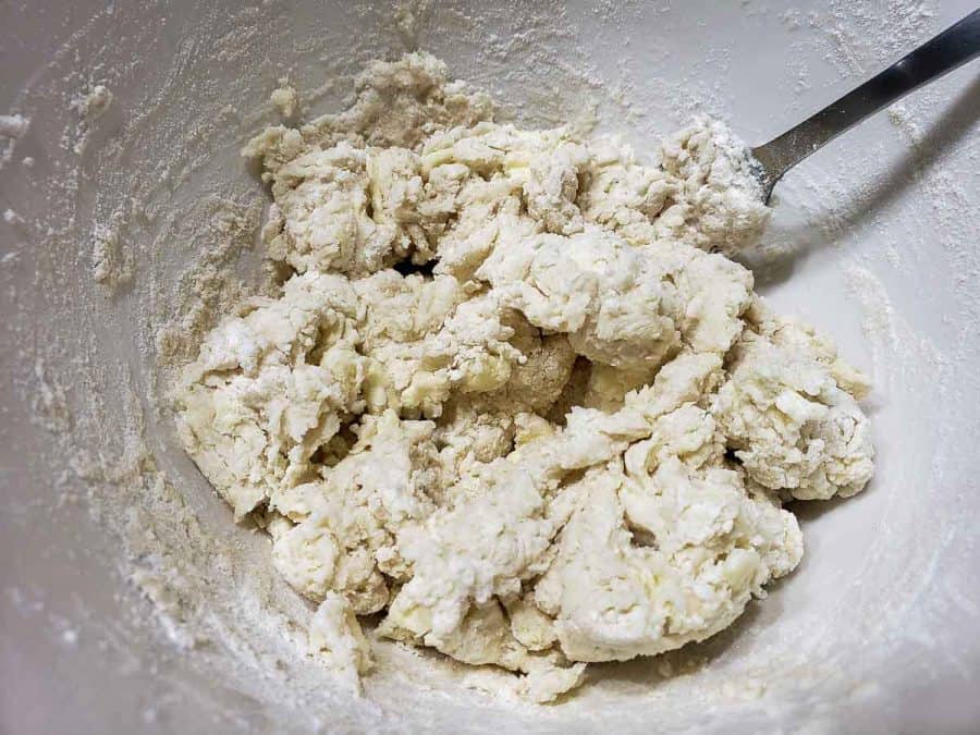 biscuit dough in a bowl