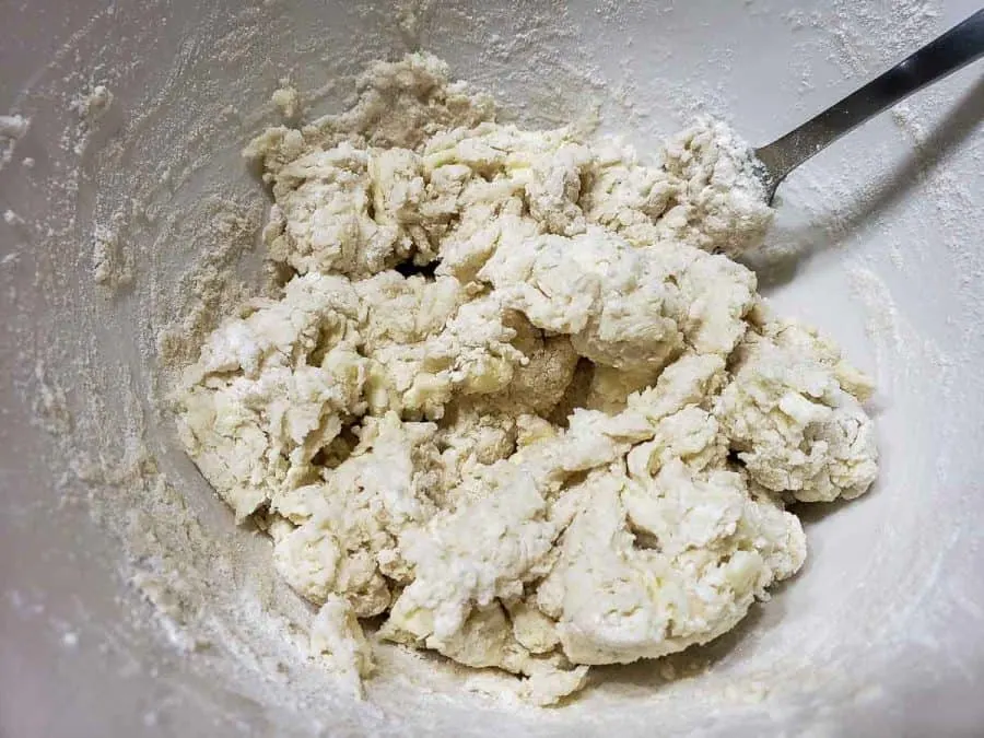 biscuit dough in a bowl
