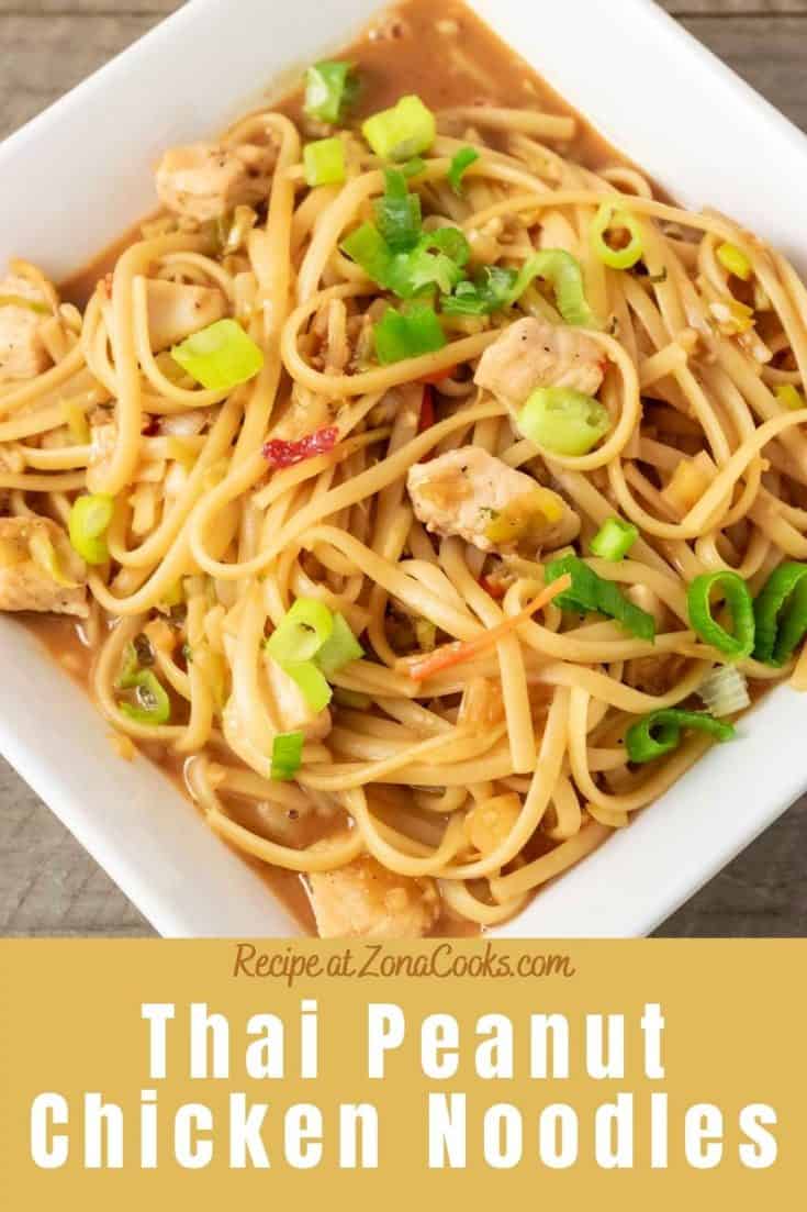 Thai Chicken Peanut Noodles (15 min) • Zona Cooks