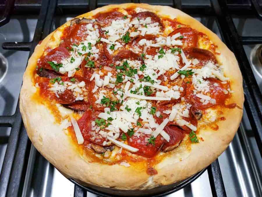 Easy Homemade Deep Dish Pizza For Two Springform Pan • Zona Cooks 