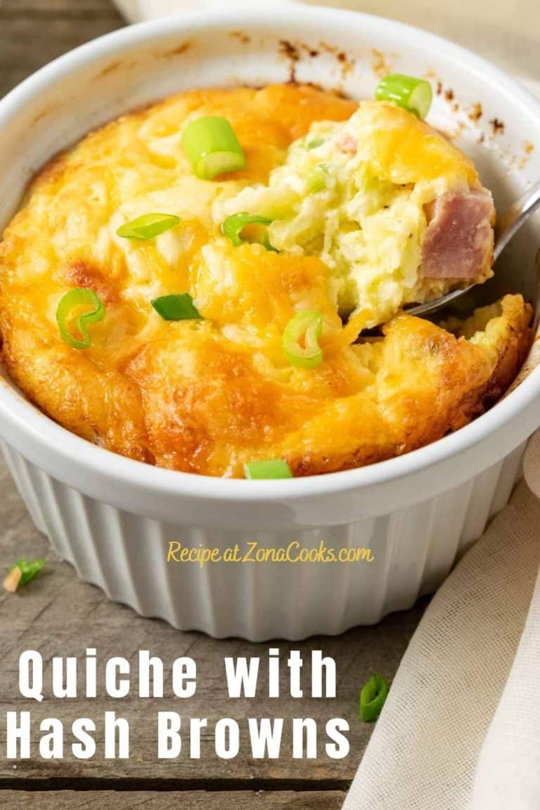 Easy Quiche with Hash Browns for Two • Zona Cooks