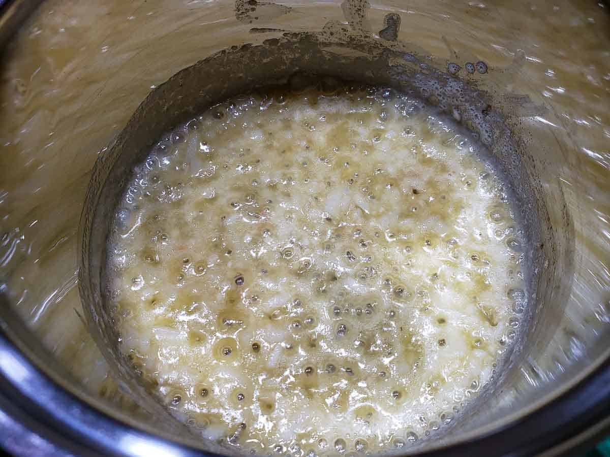 butter, minced onion, minced garlic, and flour in a sauce pan