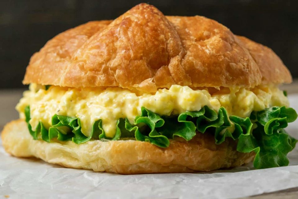 Easy Egg Salad Croissant Sandwiches for Two (30 min) • Zona Cooks