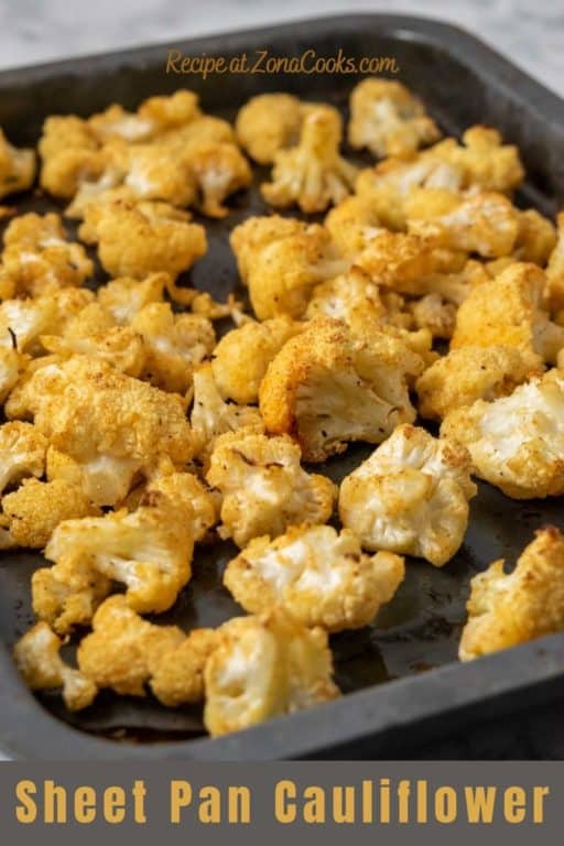 Oven Roasted Sheet Pan Cauliflower for Two (25 min) • Zona Cooks