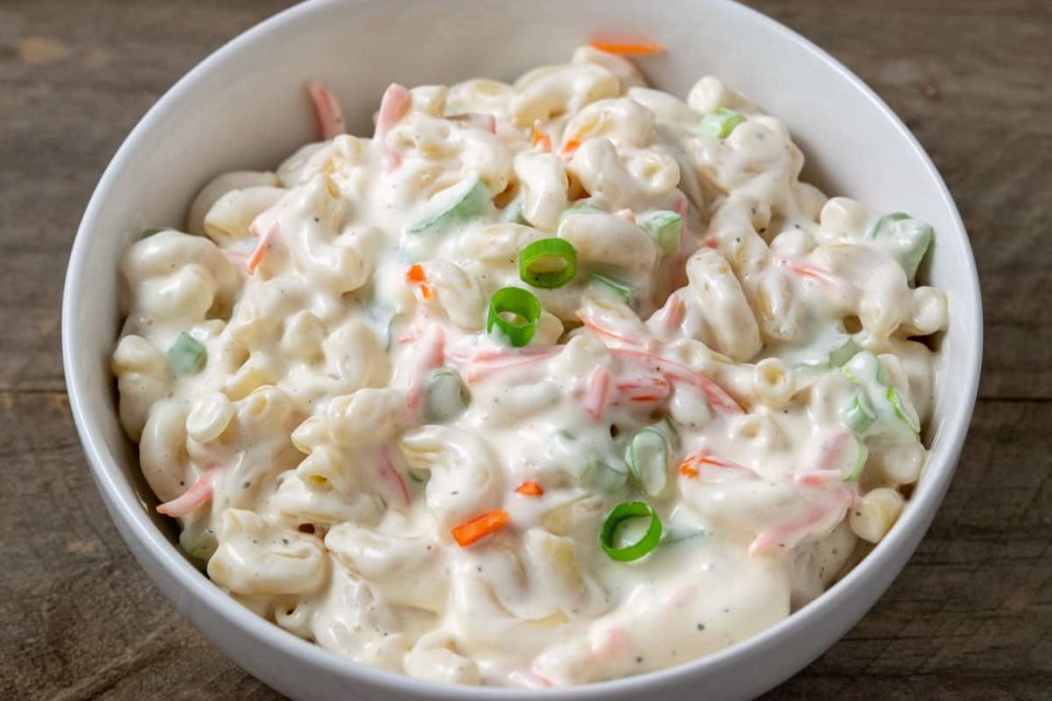 Hawaiian Macaroni Salad (Small Batch Recipe for Two) • Zona Cooks