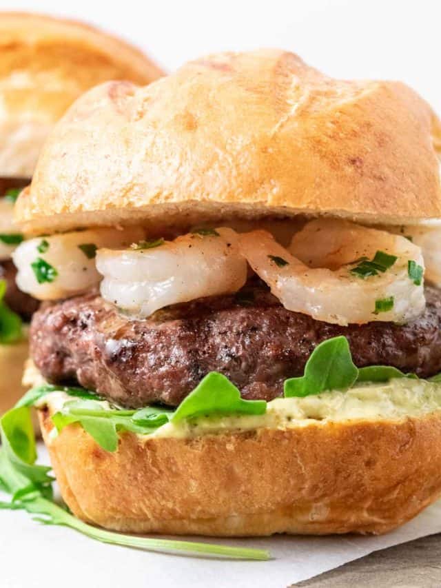 Shrimp N Beef Burger • Zona Cooks