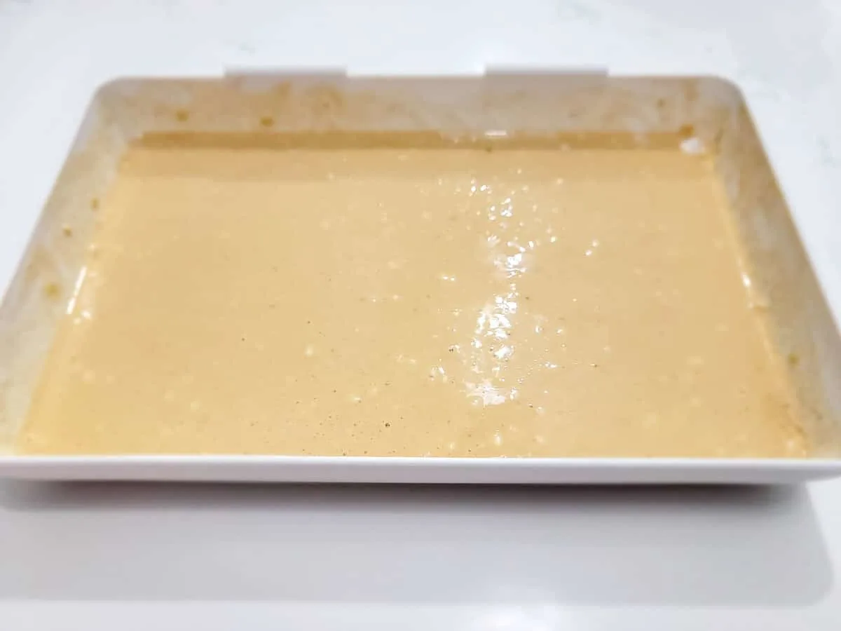 beer batter mixed in a dish.