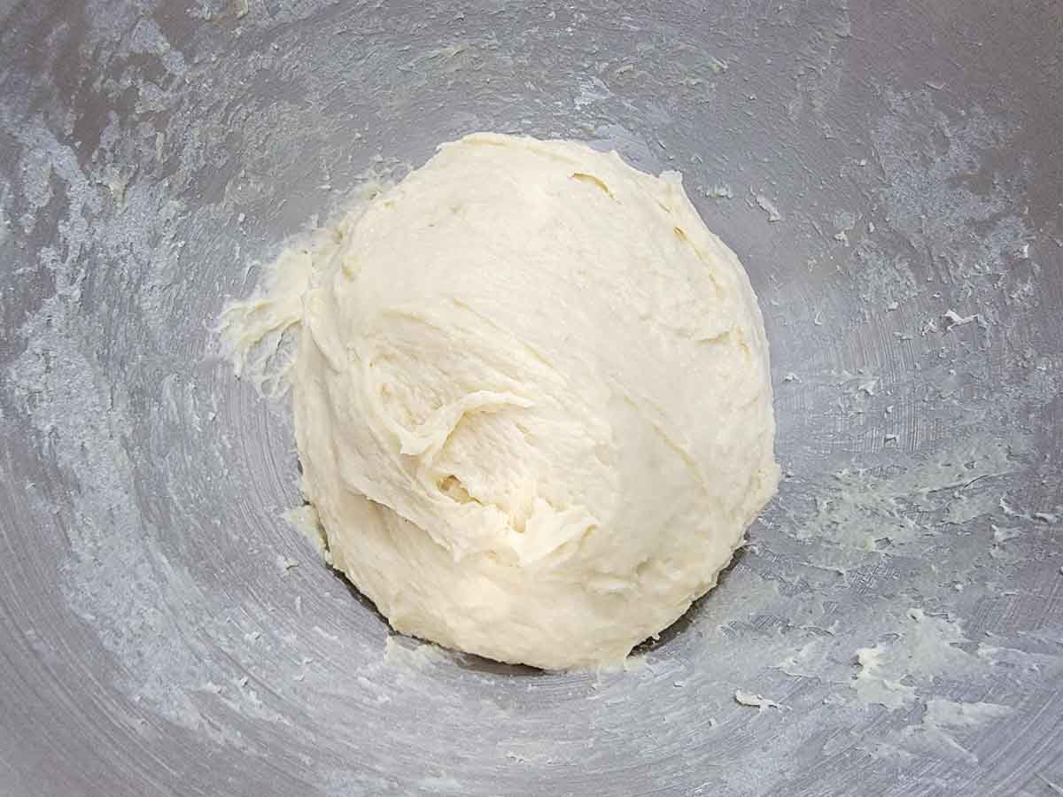 flatbread dough in a bowl.