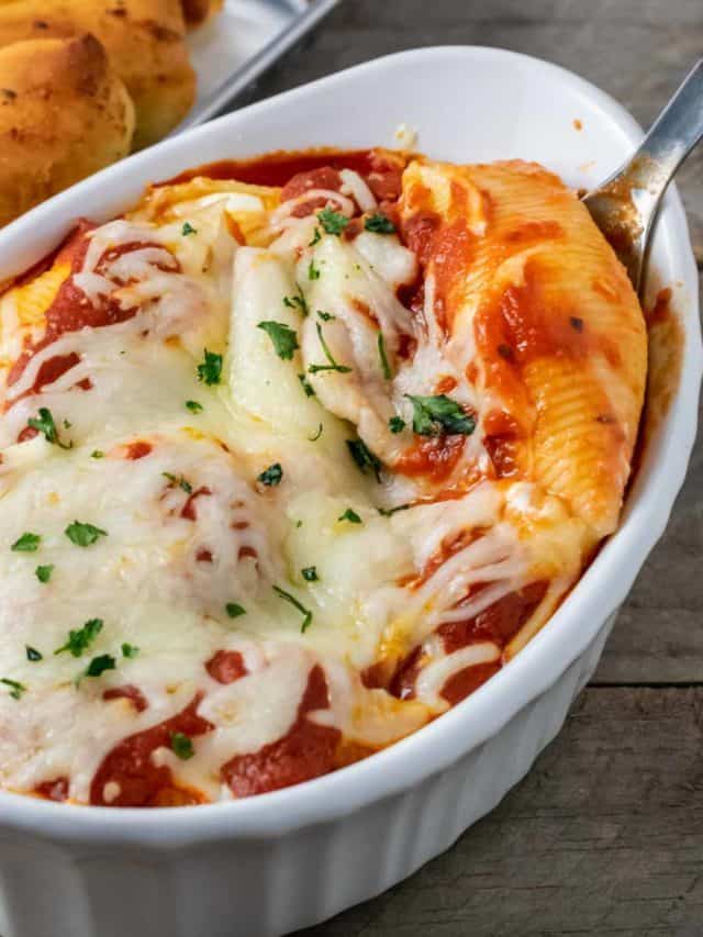 Stuffed Shells with Cream Cheese and Chives