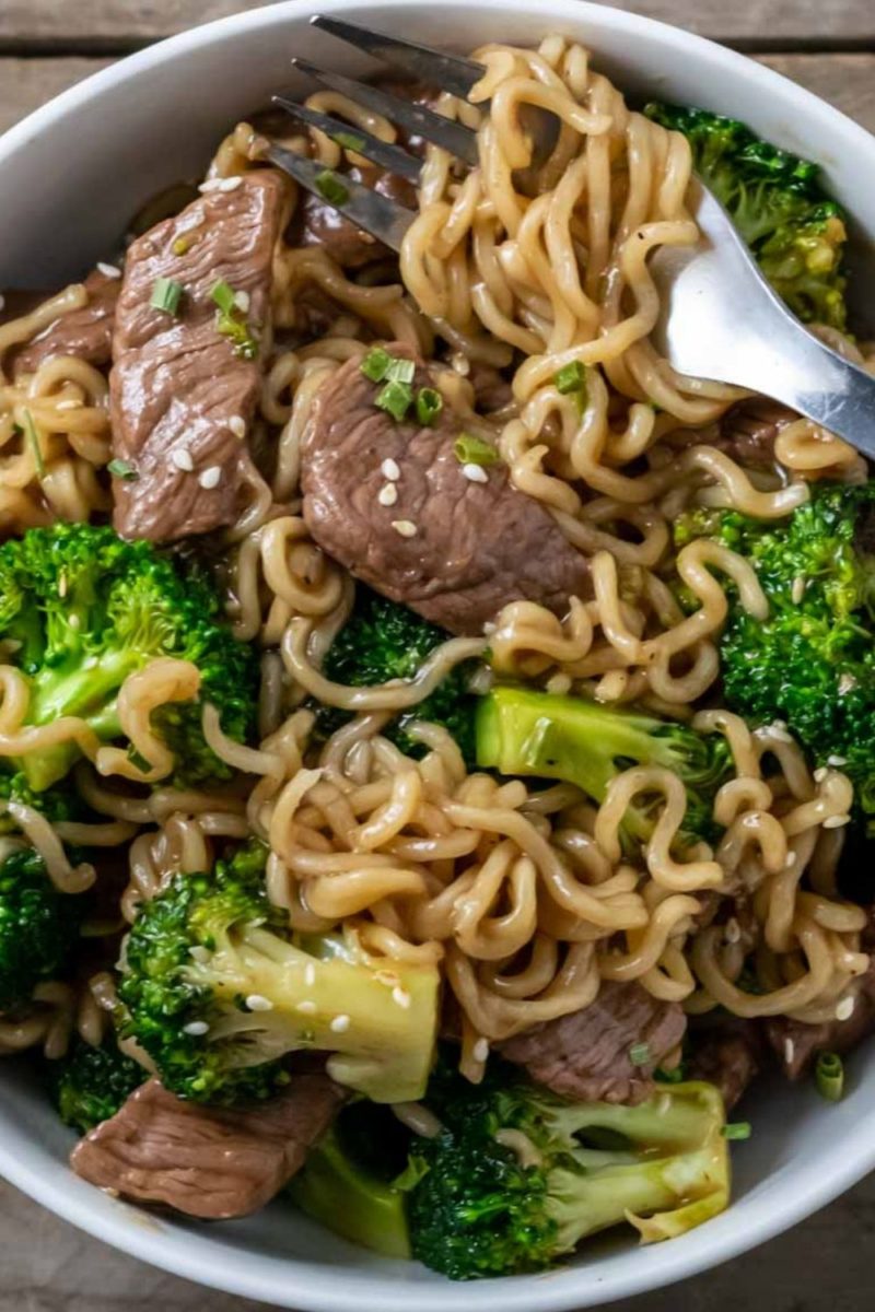Lazy Beef and Broccoli in a bowl.