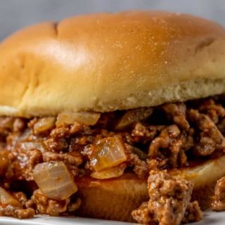 Sloppy Joe Sandwich on a plate.