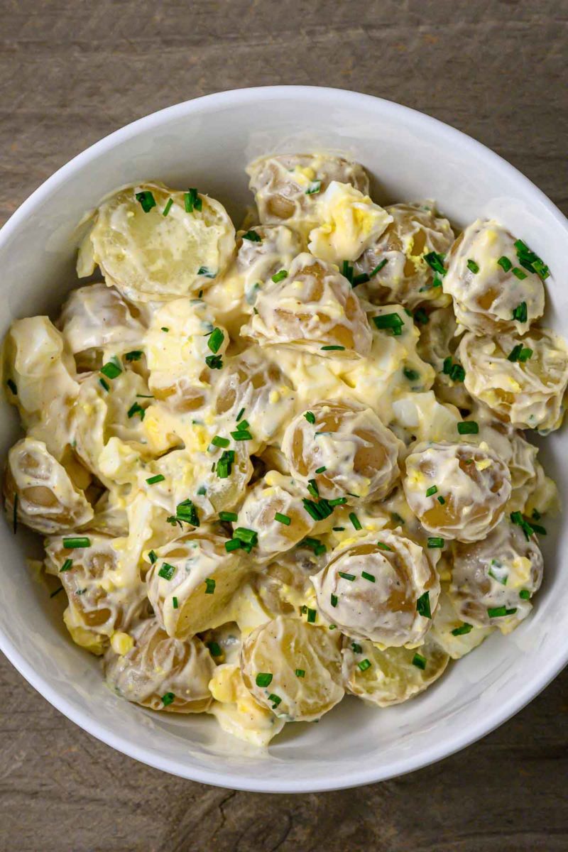 Baby Potato Salad in a bowl.