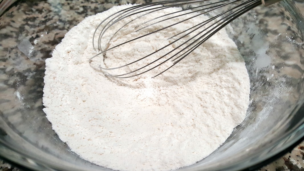 dry ingredients in a bowl.