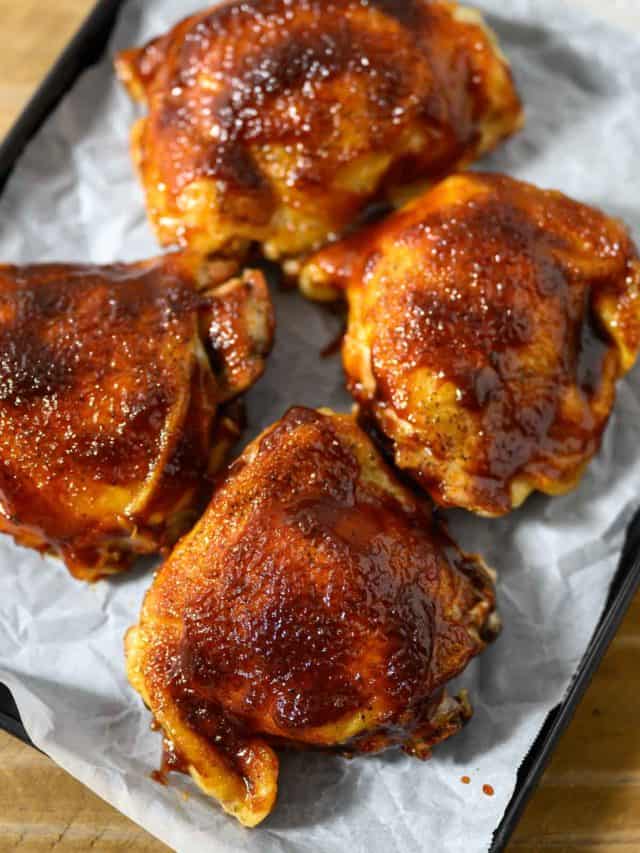 Oven BBQ Chicken Thighs • Zona Cooks