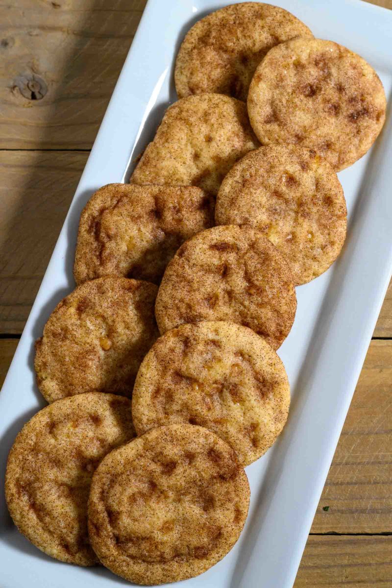 Toffee Doodle Cookie platter layered with 10 cookies.