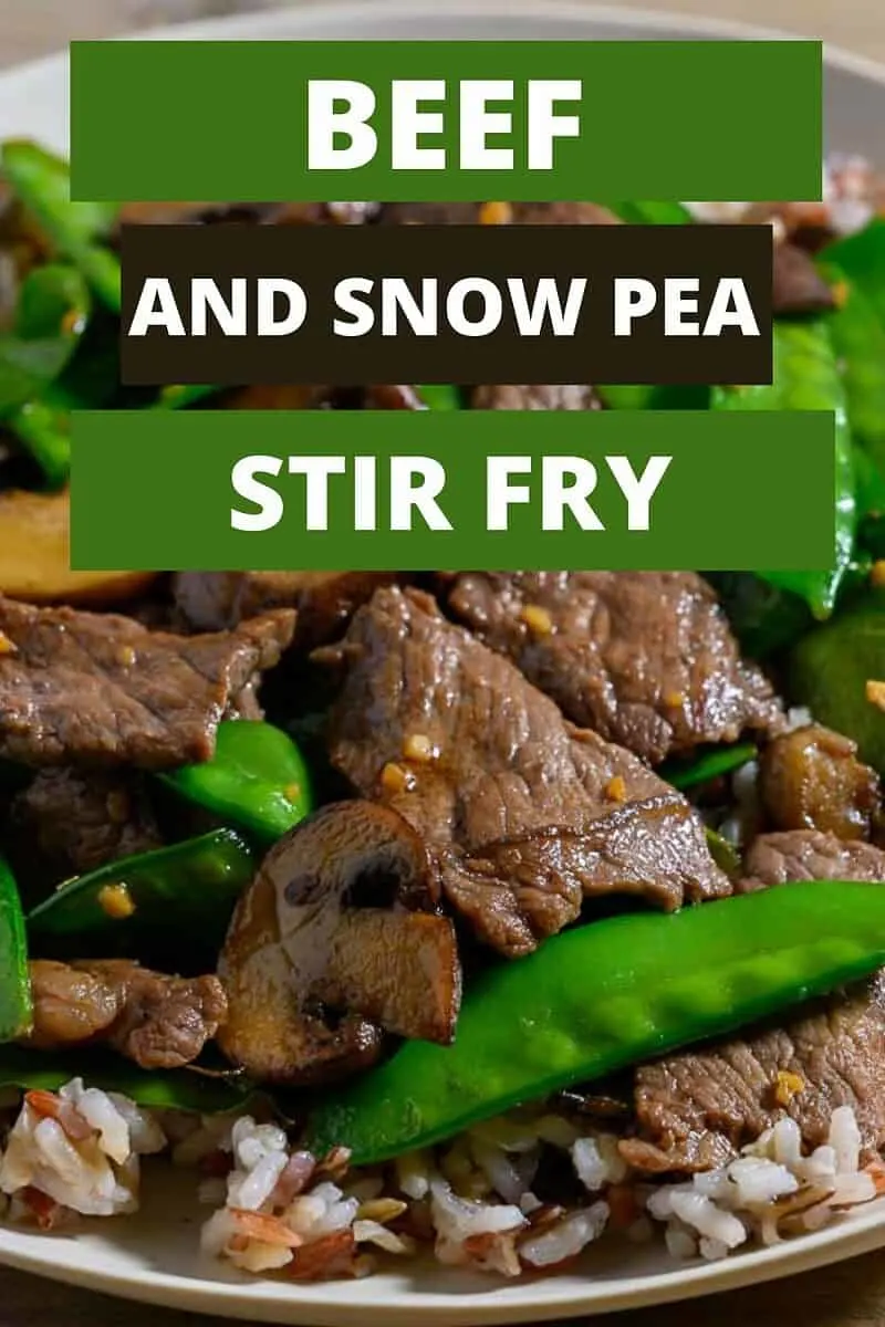 Beef with Snow Peas over rice.
