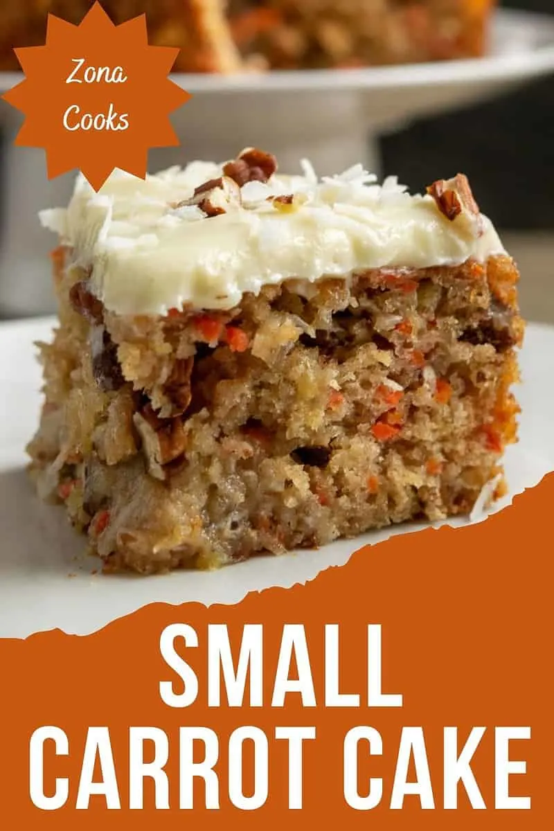 Small Carrot Cake slice on a plate.