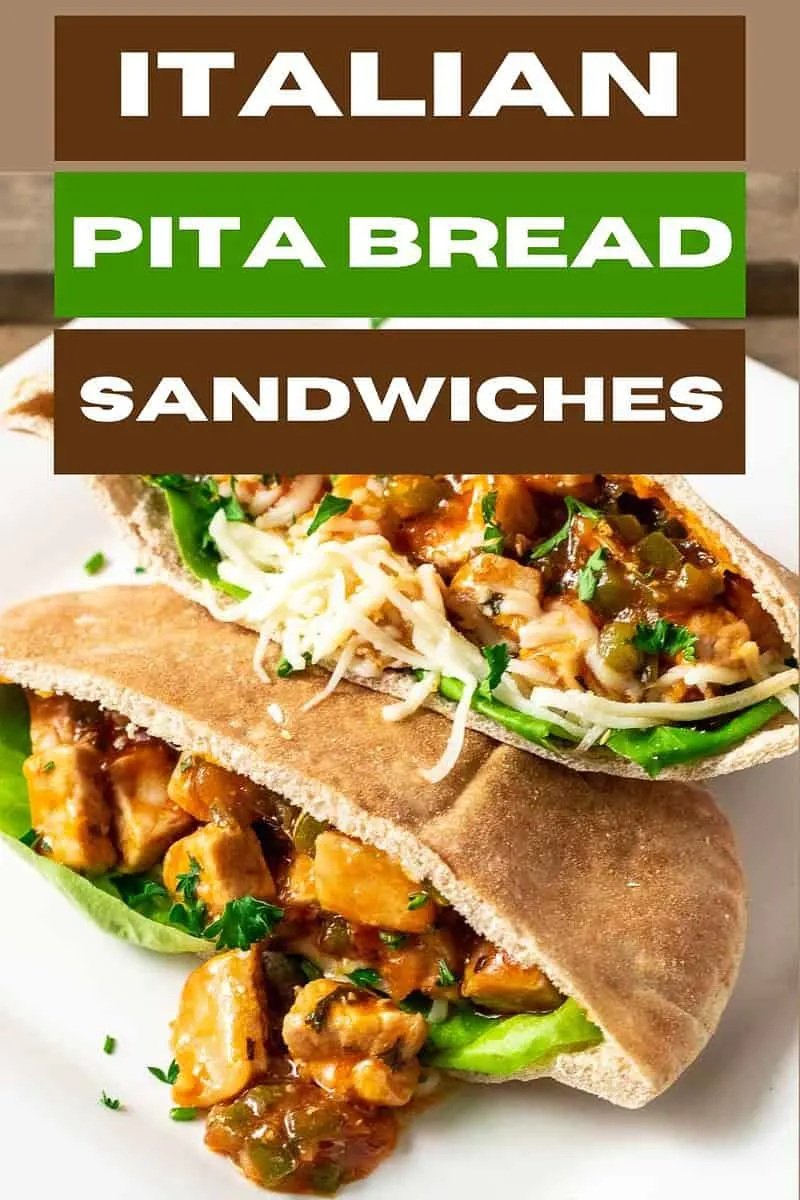 Italian Pita Bread Sandwiches on a plate.