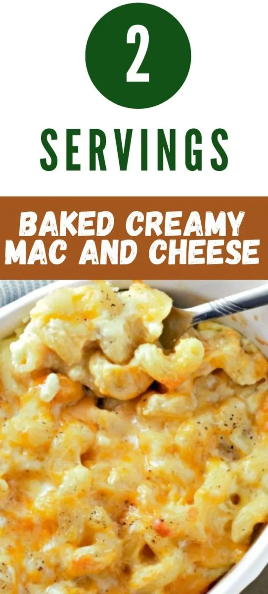 Baked Creamy Mac and Cheese in a baking dish.