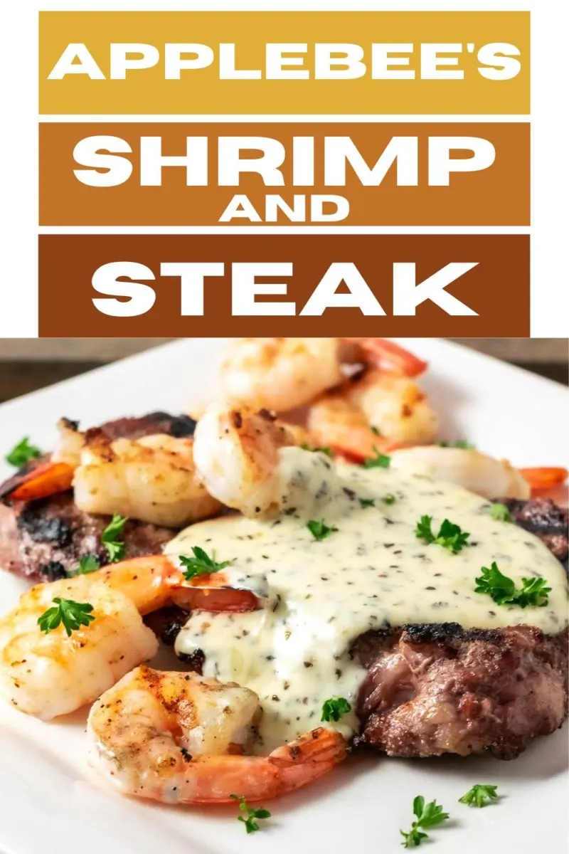 Applebee's Shrimp and Steak on a plate.