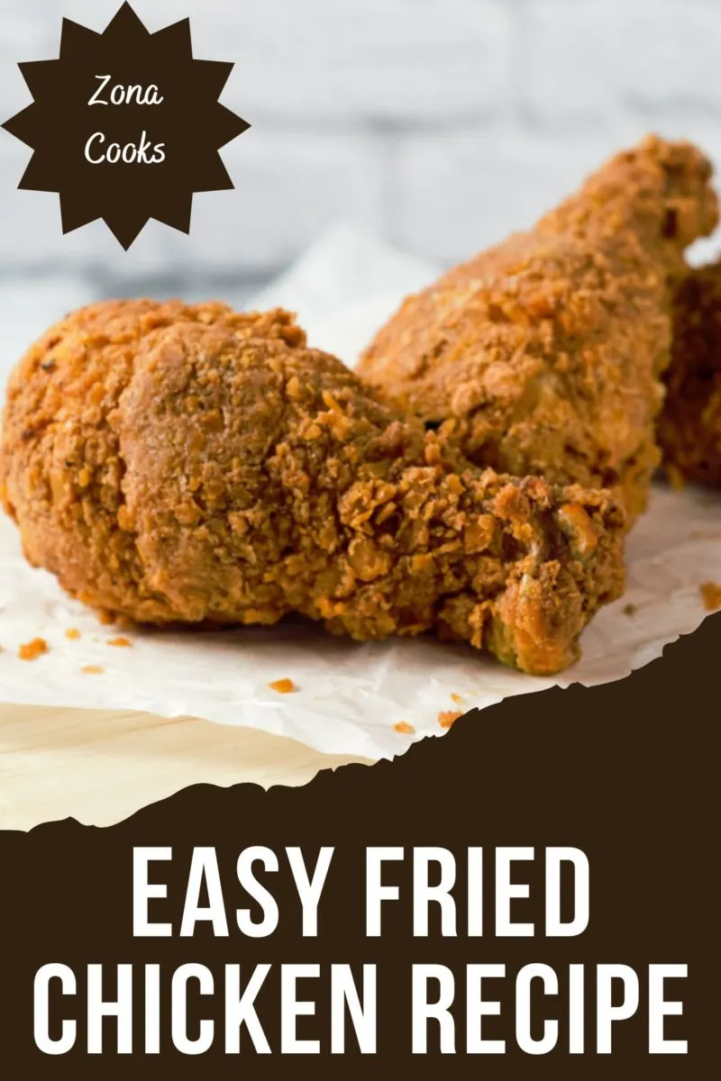 Easy Fried Chicken on parchment paper.