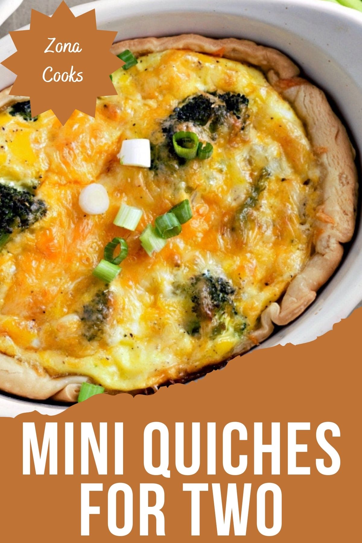 Individual Broccoli Cheese Quiches (7 Ingredients) • Zona Cooks