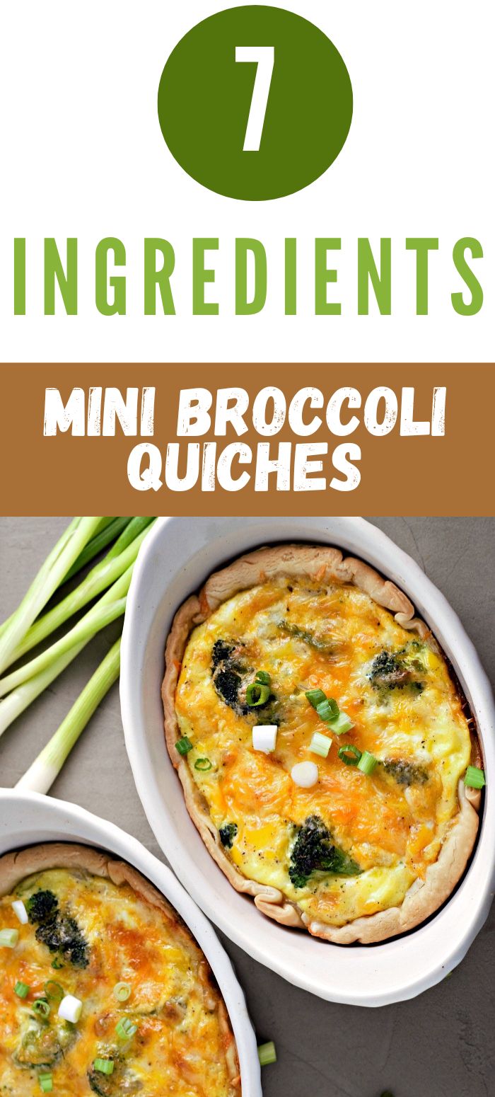 Individual Broccoli Cheese Quiches (7 Ingredients) • Zona Cooks