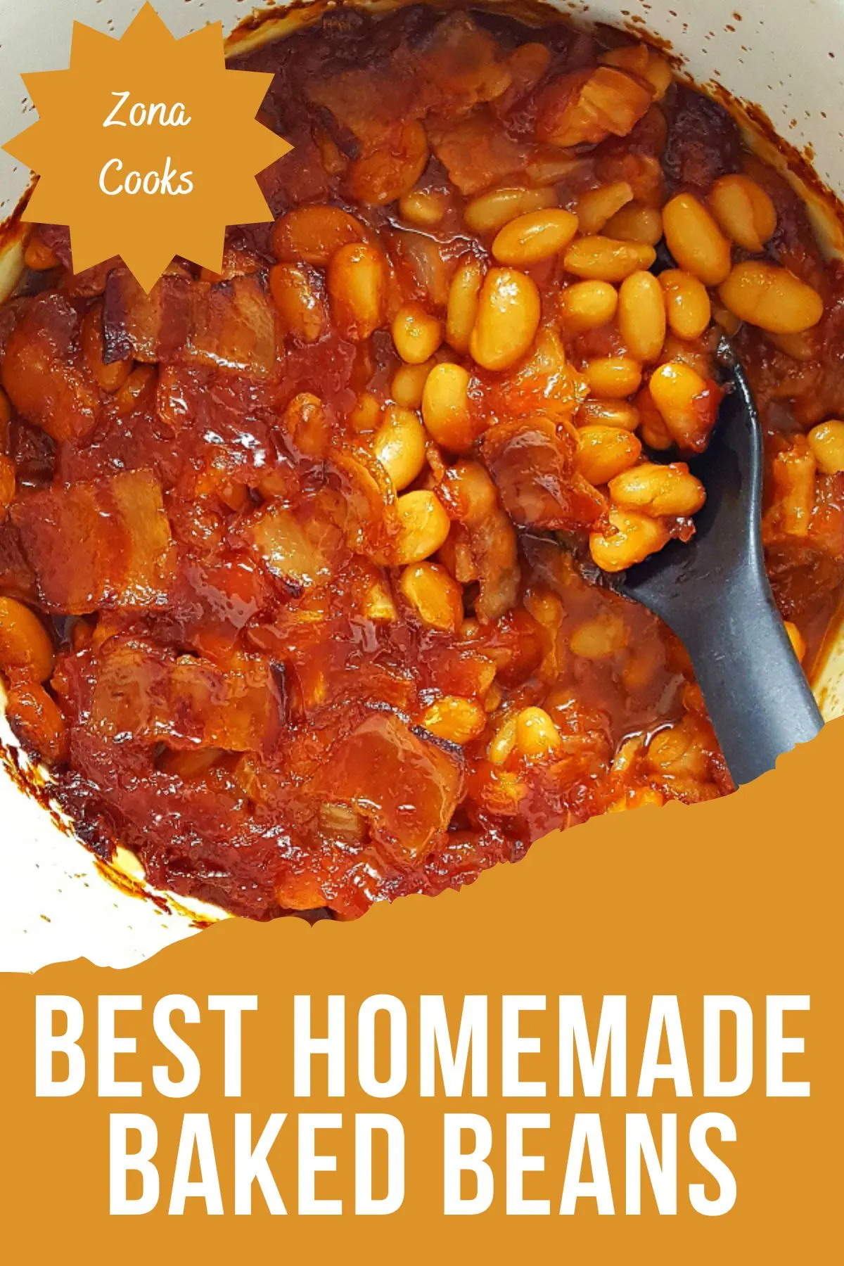Best Homemade Baked Beans in a baking dish.