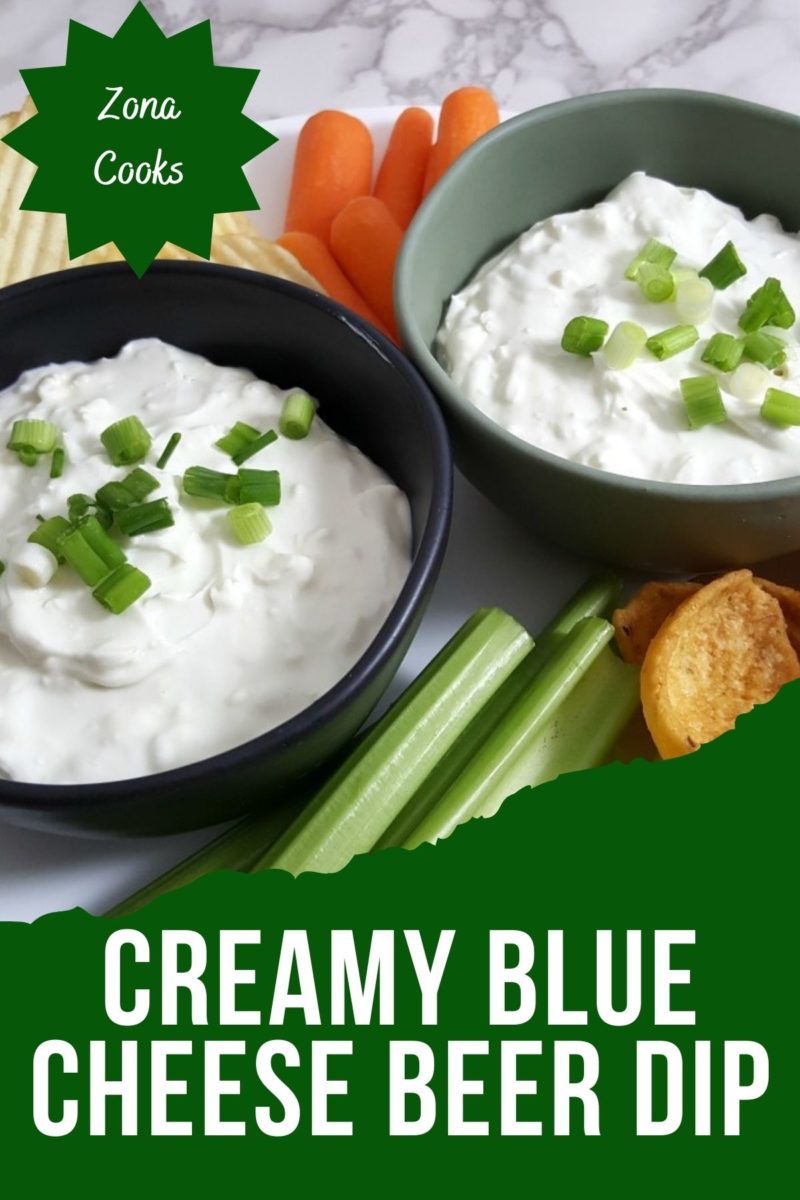 Creamy Blue Cheese Beer Dip in two bowls.