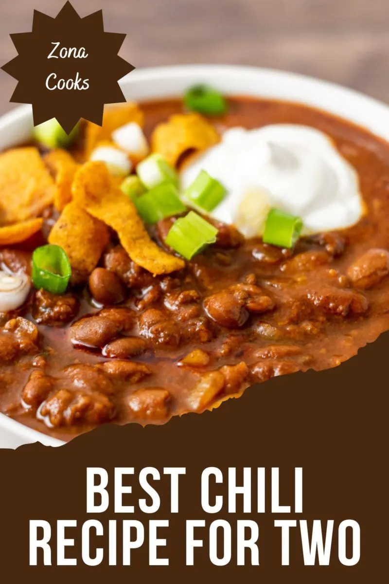 Best Chili Recipe for Two in a bowl.