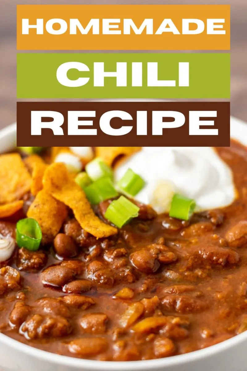 Homemade Chili in a bowl.